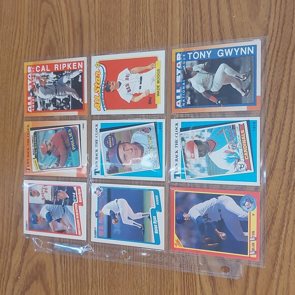 Set of 9 1989-1990 Assorted Trading Cards